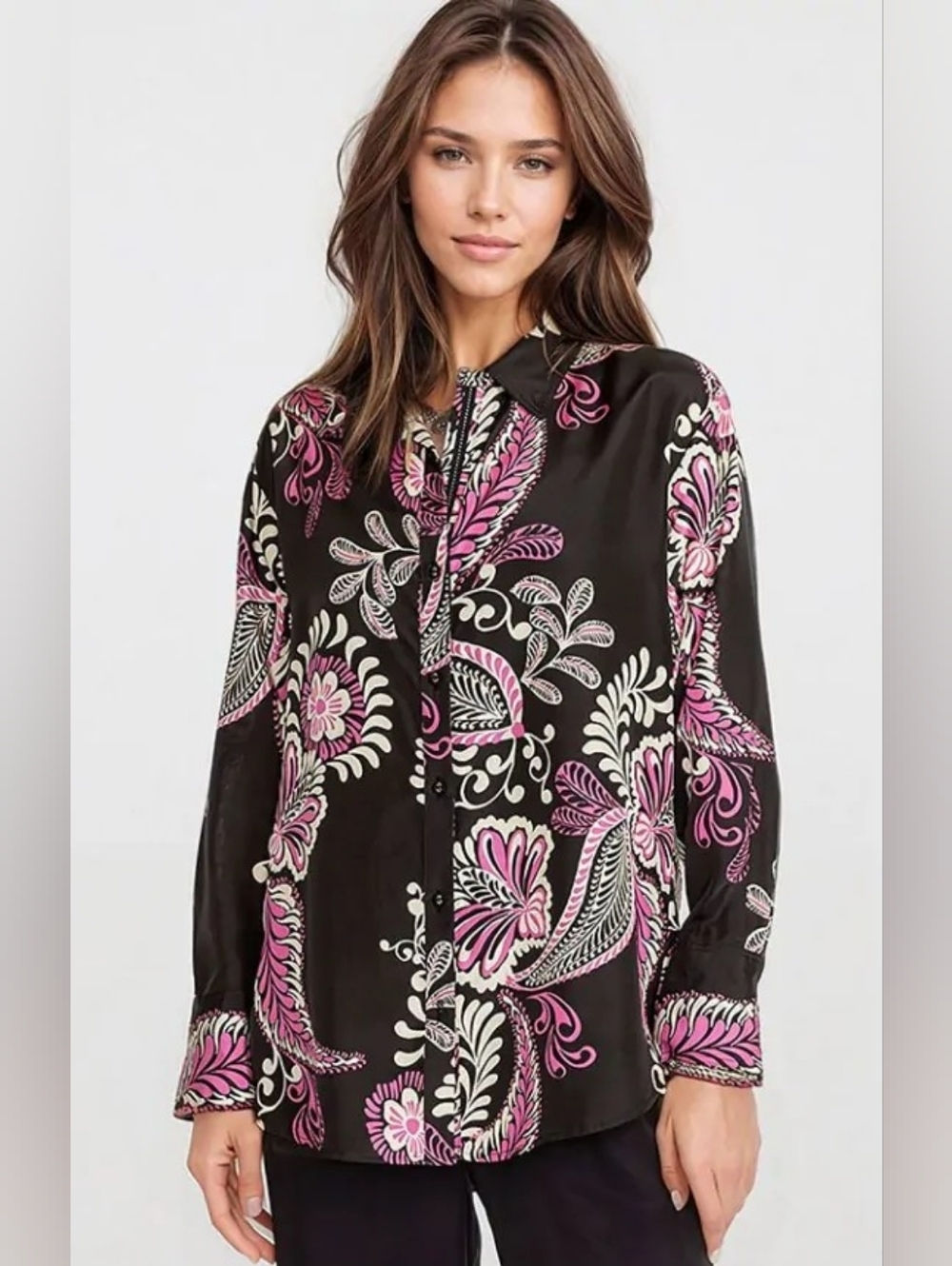 Johnny Was Relaxed Seamed Shirt In Melaney Paisley